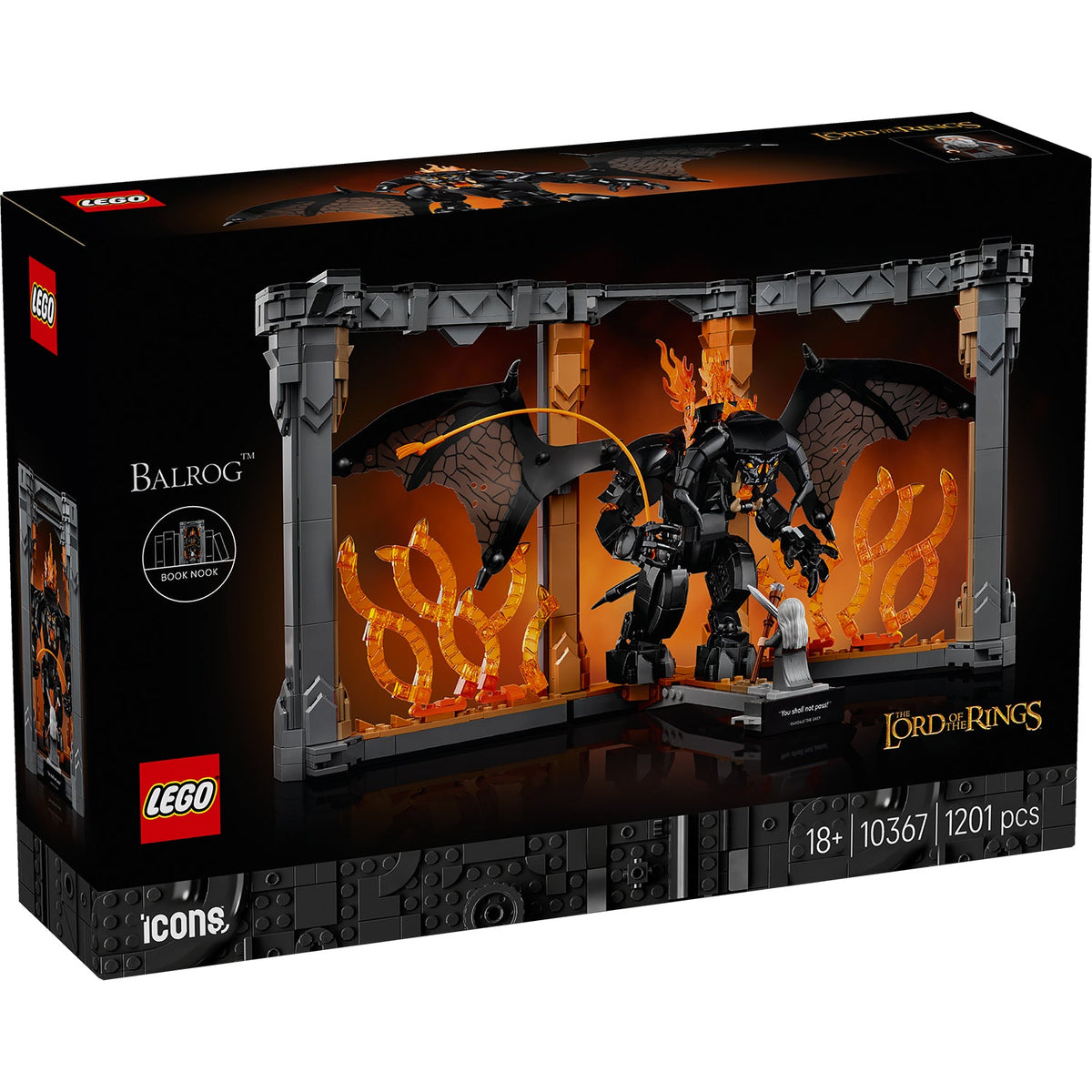 LEGO? Icons The Lord of the Rings: Balrog? Book Nook