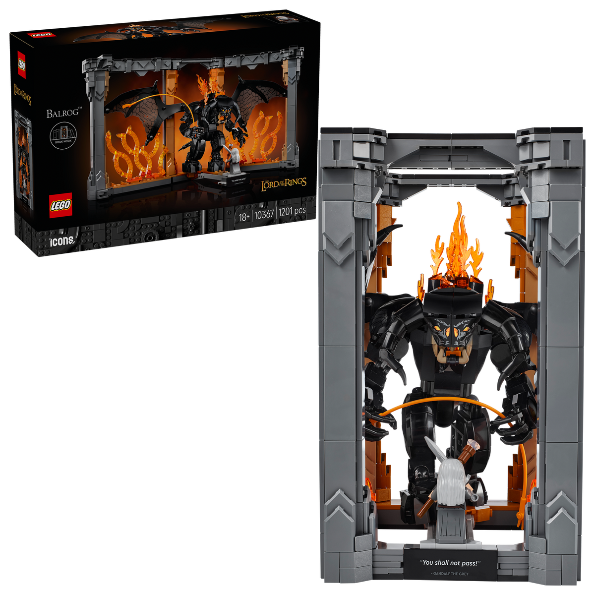 LEGO? Icons The Lord of the Rings: Balrog? Book Nook