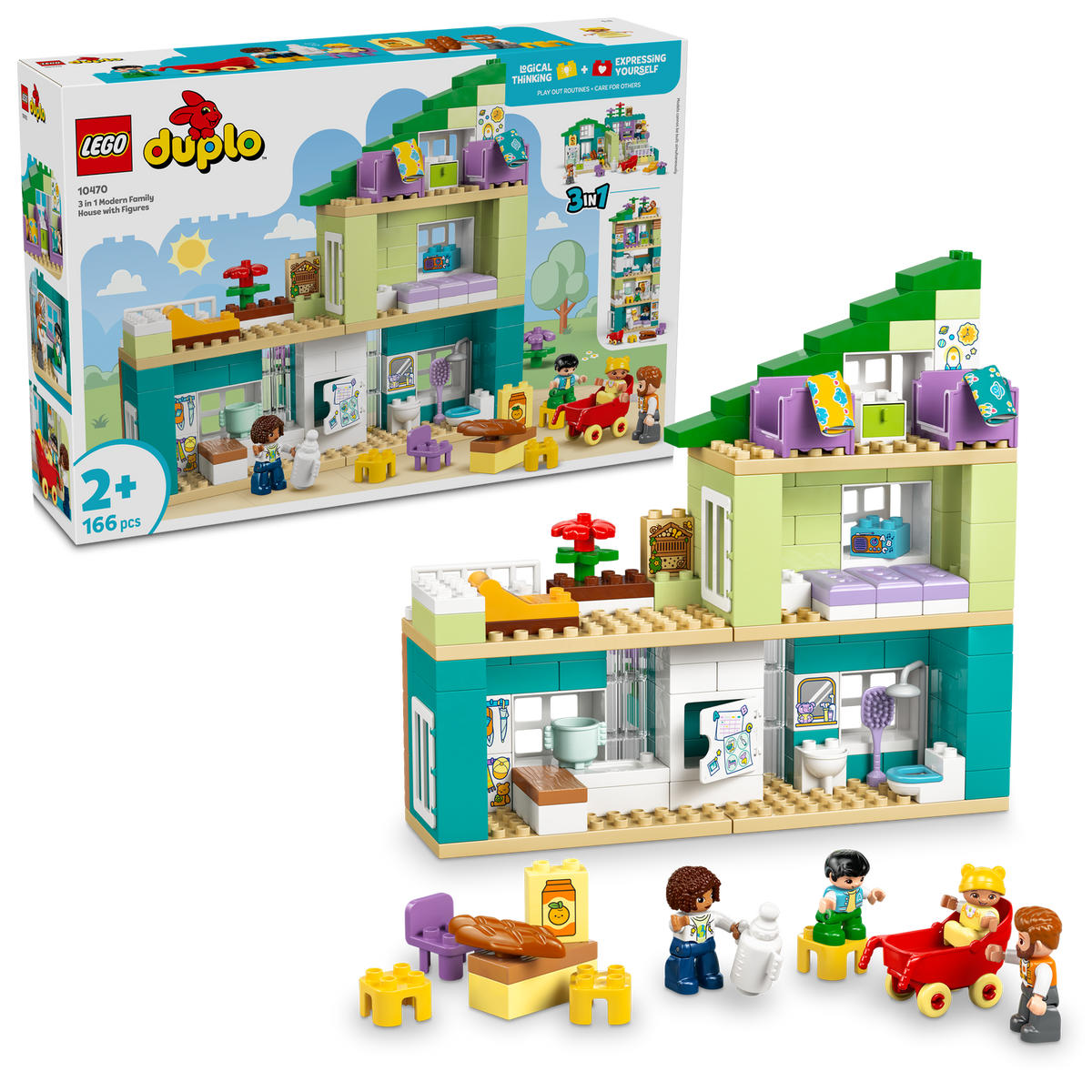 LEGO? DUPLO? Town 3-in-1 Modern Family House with Figures
