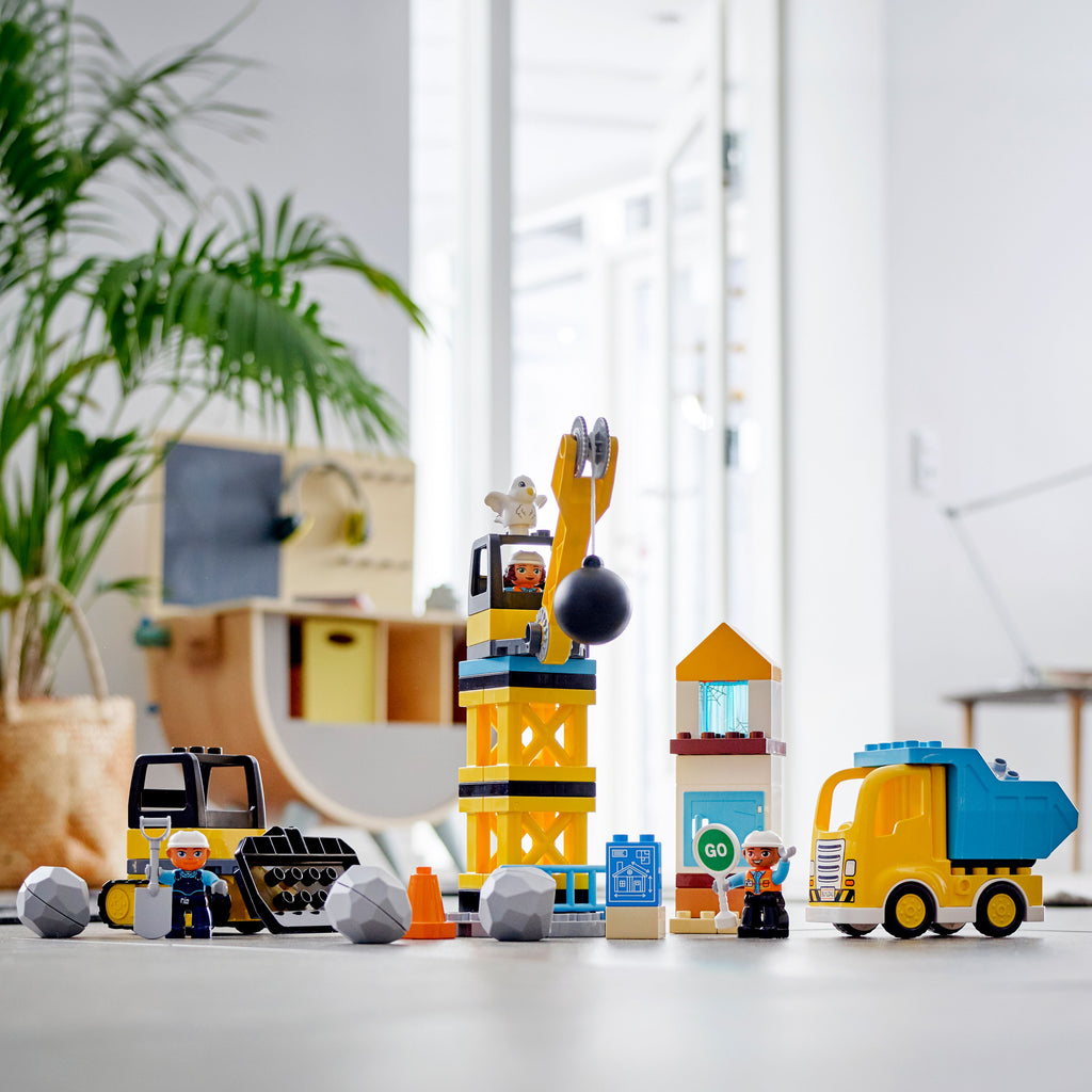 LEGO? DUPLO? Construction Wrecking Ball Demolition
