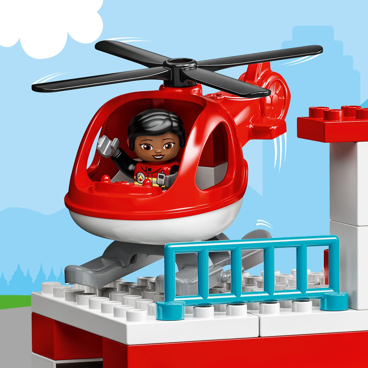 LEGO? DUPLO? Rescue Fire Station & Helicopter