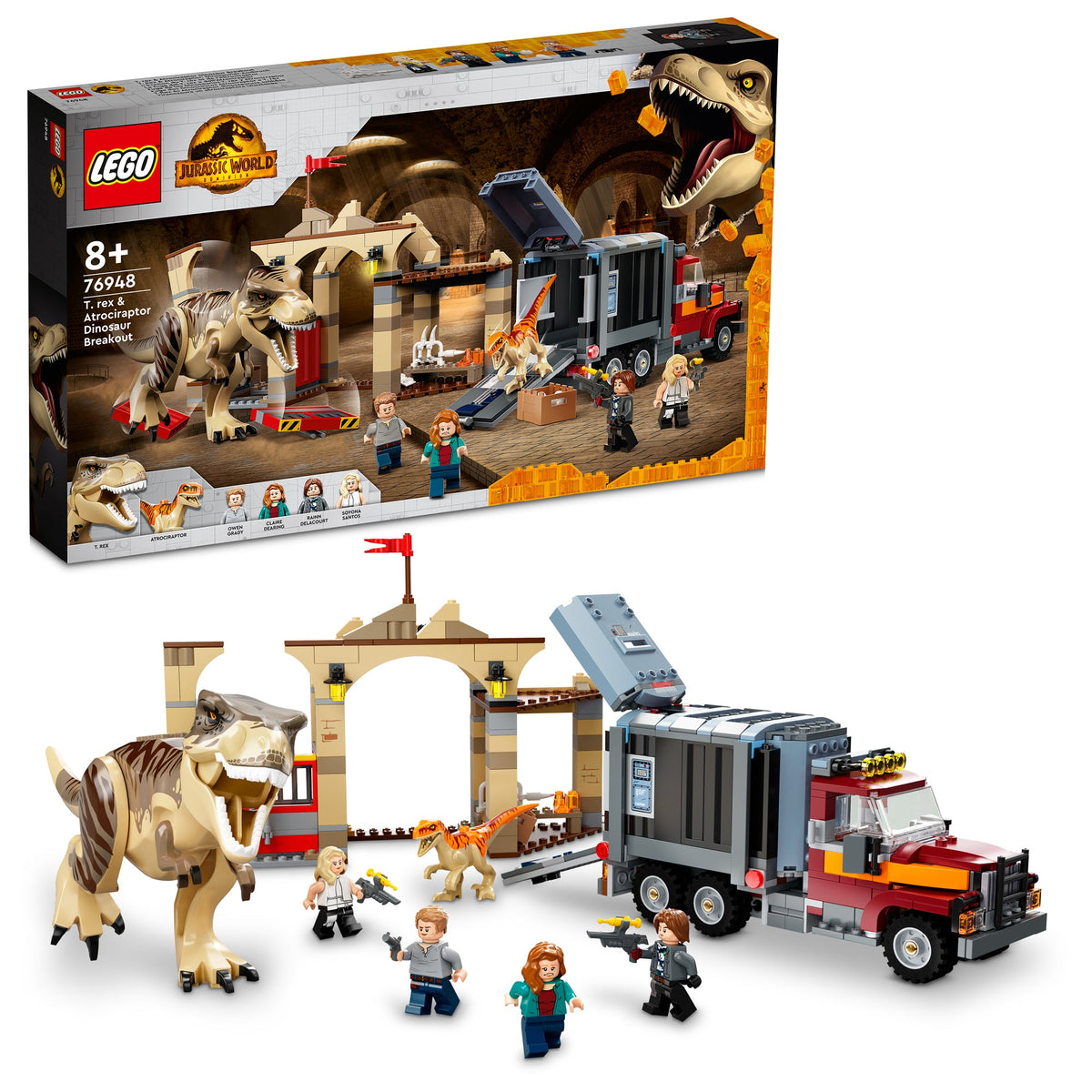 LEGO? Jurassic World T. rex & Atrociraptor Dinosaur Breakout