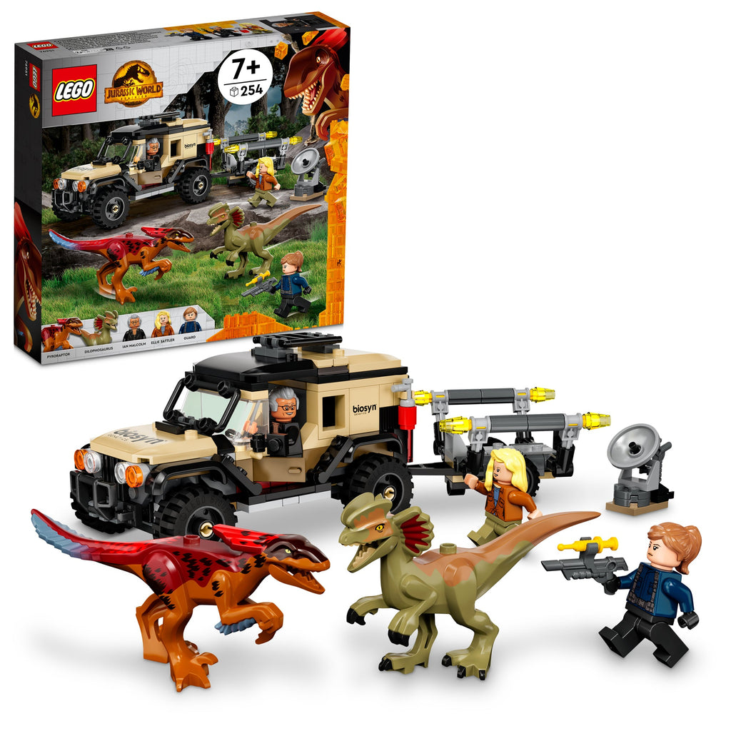 LEGO? Jurassic World Pyroraptor & Dilophosaurus Transport