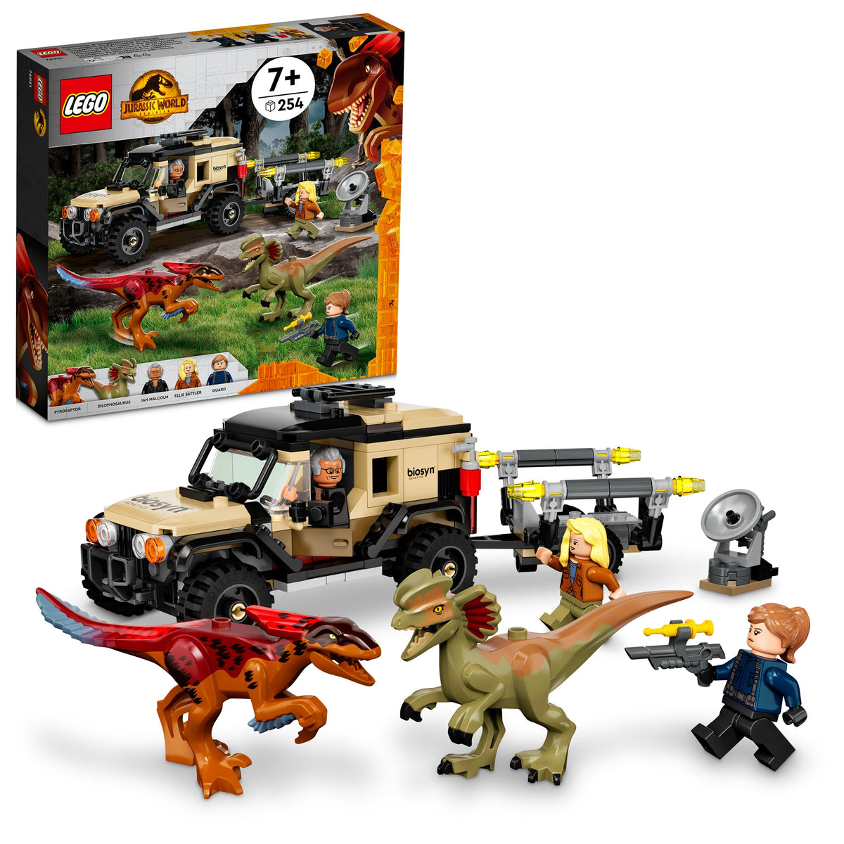 LEGO? Jurassic World Pyroraptor & Dilophosaurus Transport
