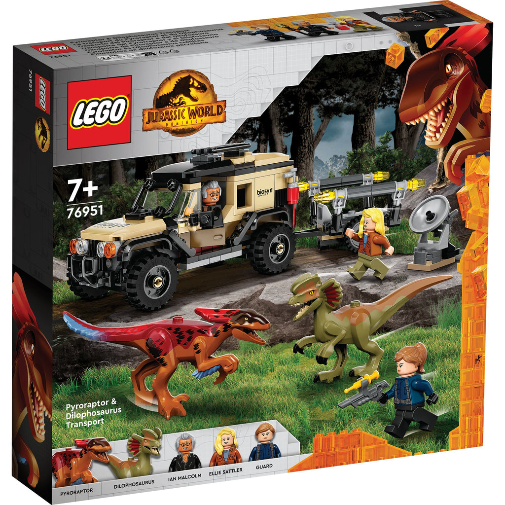 LEGO? Jurassic World Pyroraptor & Dilophosaurus Transport