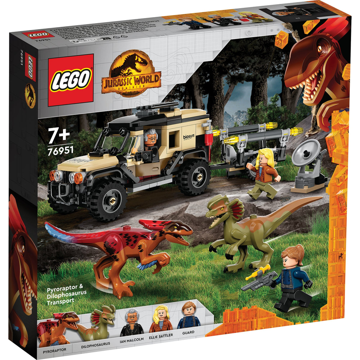 LEGO? Jurassic World Pyroraptor & Dilophosaurus Transport