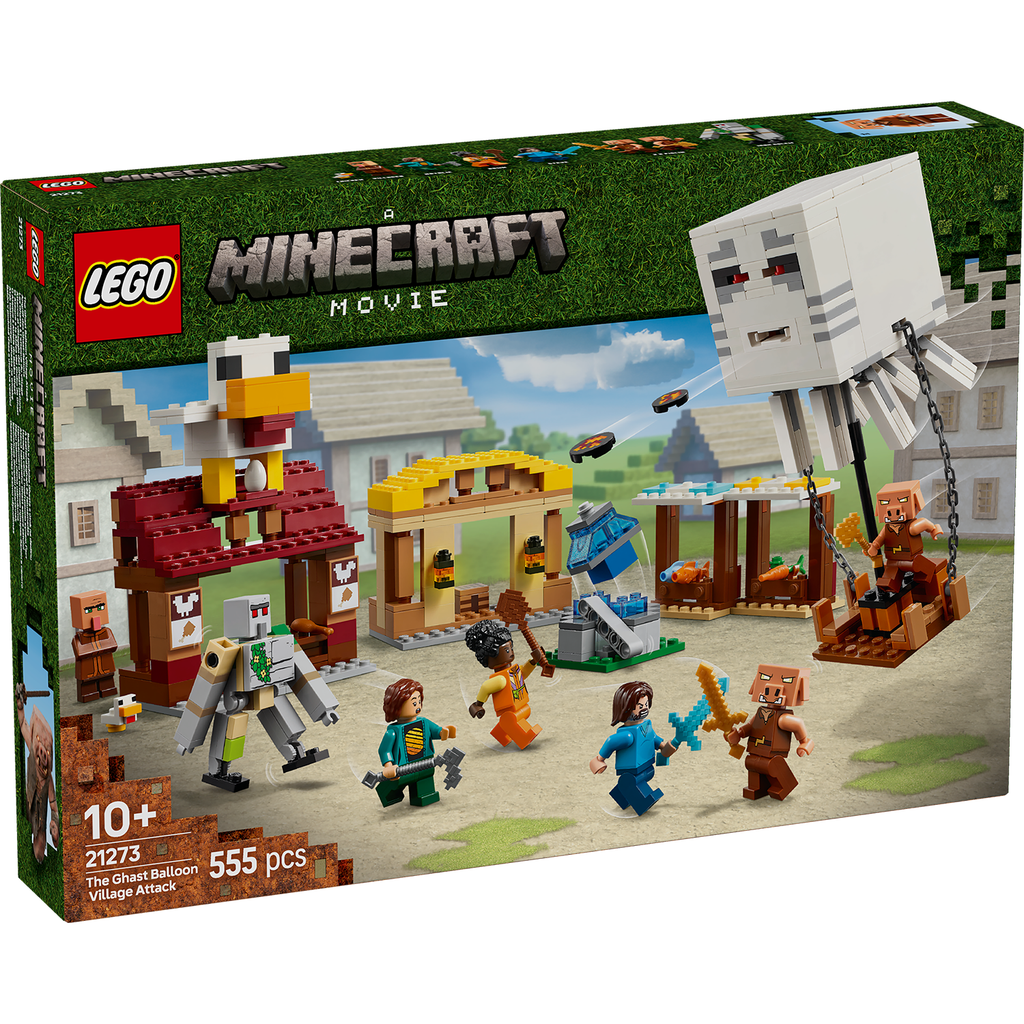 LEGO? Minecraft? The Ghast Balloon Village Attack