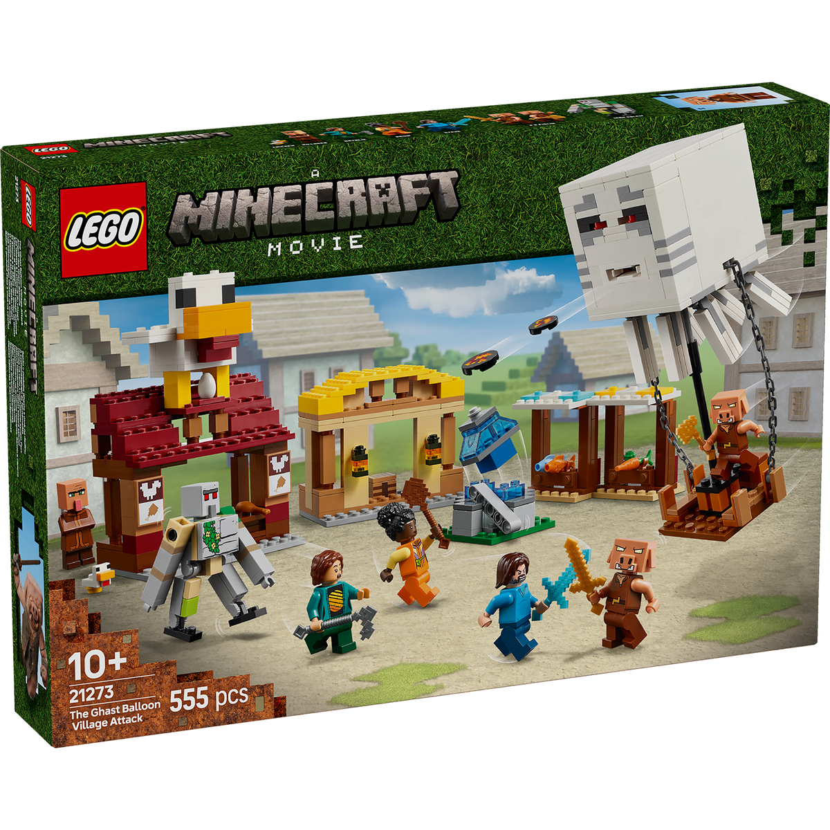 LEGO? Minecraft? The Ghast Balloon Village Attack