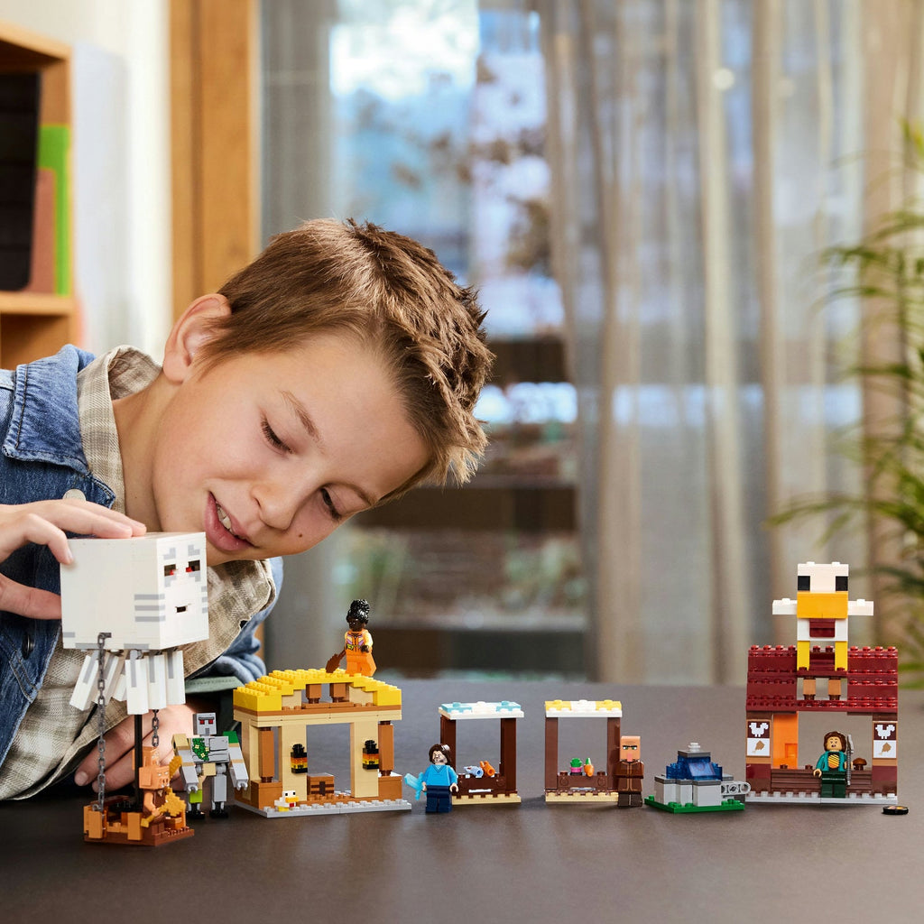 LEGO? Minecraft? The Ghast Balloon Village Attack