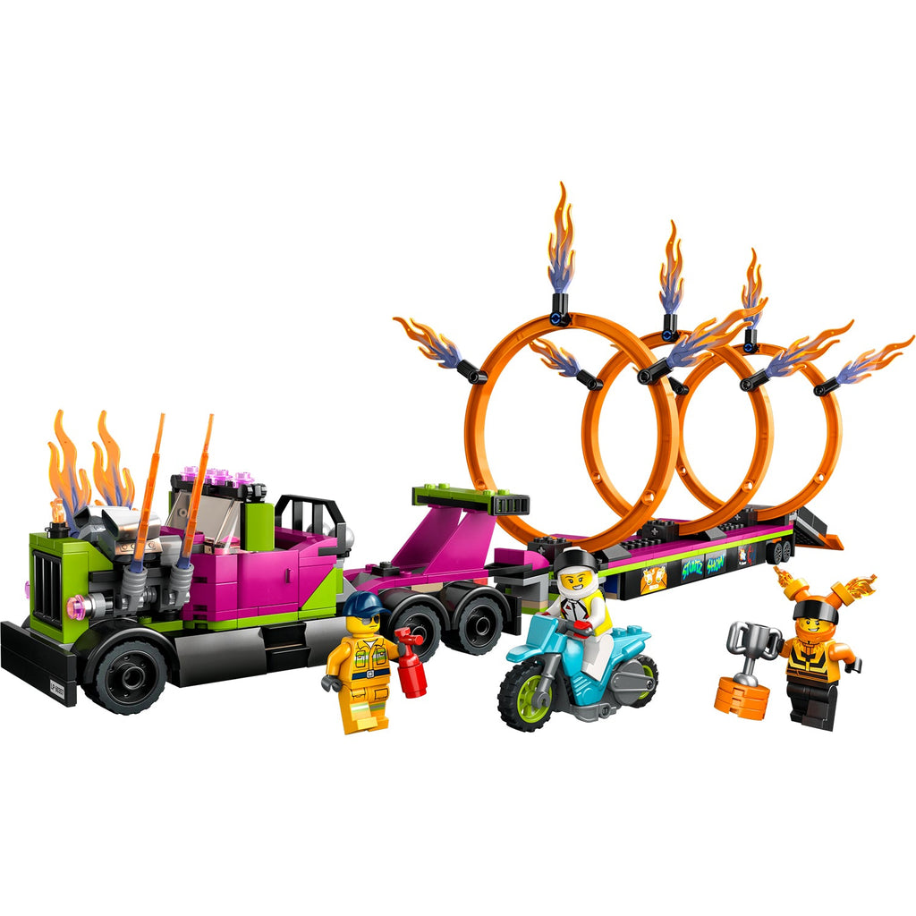 LEGO? City Stunt Truck & Ring of Fire Challenge