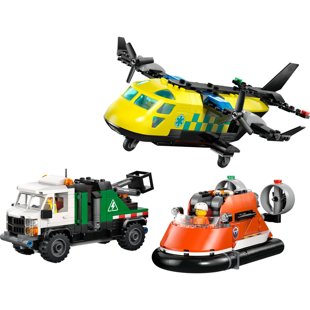 LEGO? City Airplane, Service Truck & Hovercraft Remix