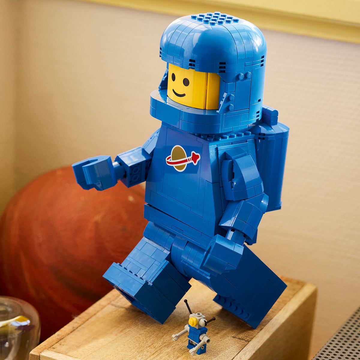 LEGO? Scaled-Up Blue Astronaut Minifigure