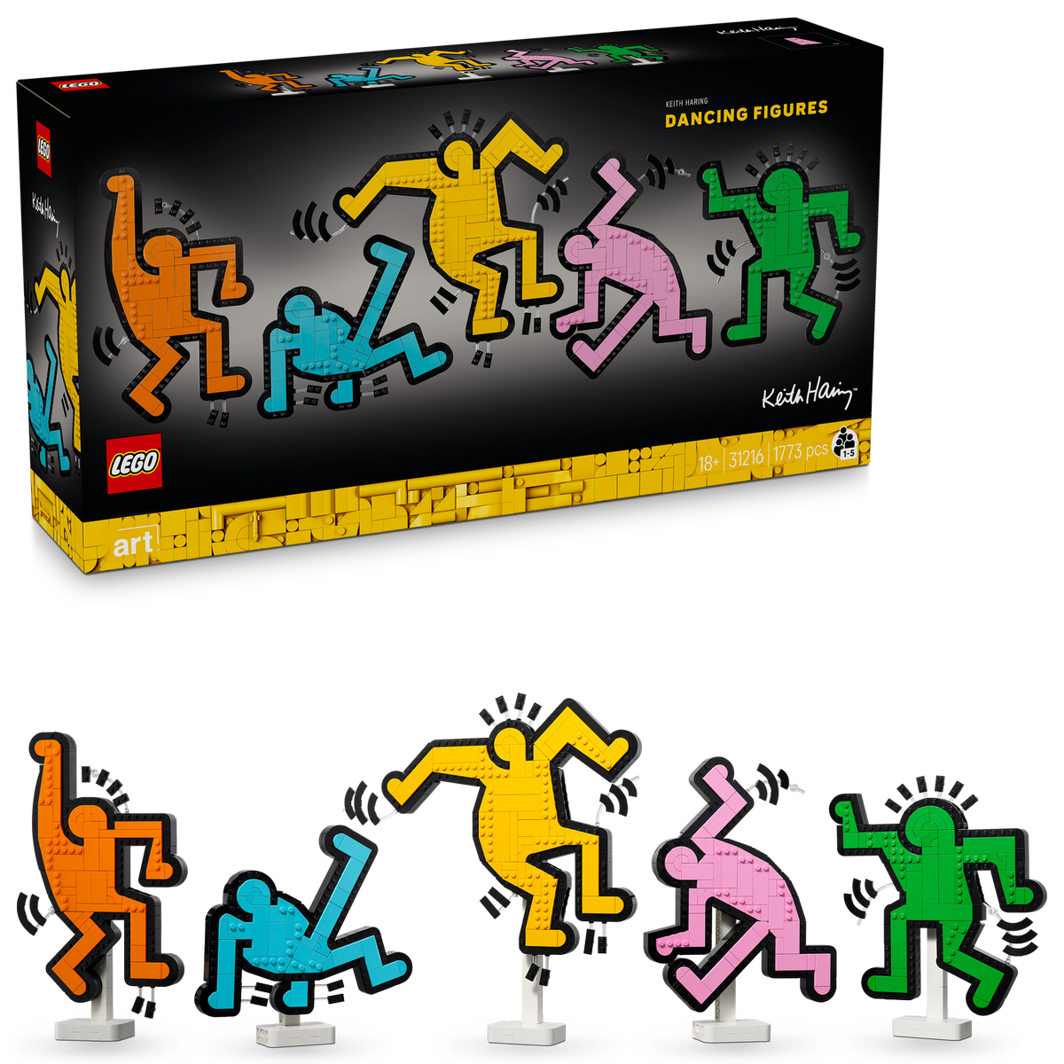 LEGO? Art Keith Haring ¨C Dancing Figures