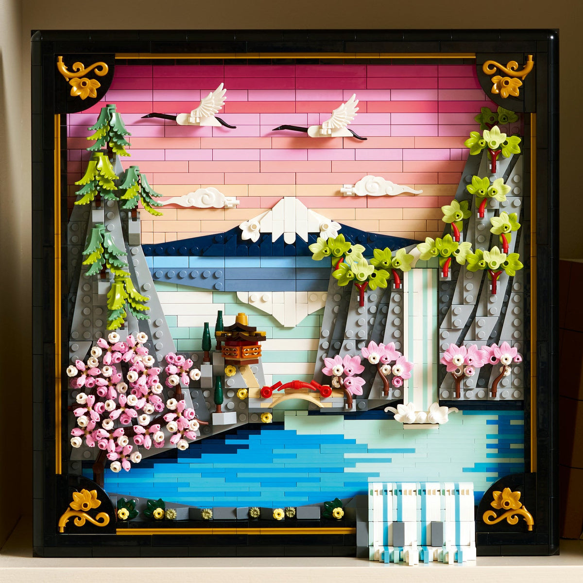 LEGO? Art Japanese Cherry Blossom Landscape