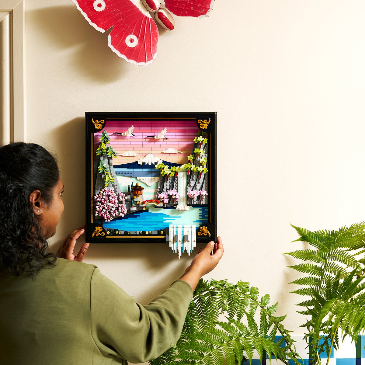LEGO? Art Japanese Cherry Blossom Landscape