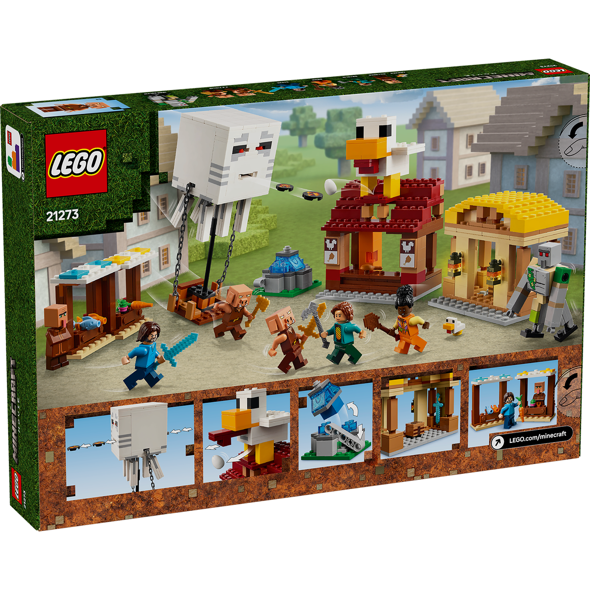 LEGO? Minecraft? The Ghast Balloon Village Attack
