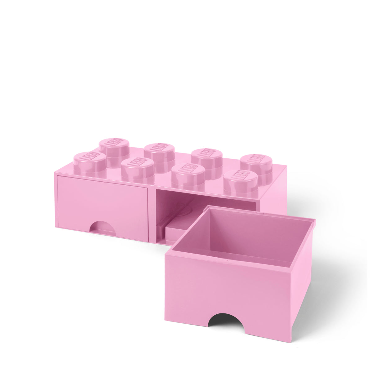 LEGO? 8-Stud Storage Brick 2 Drawers - Light Pink