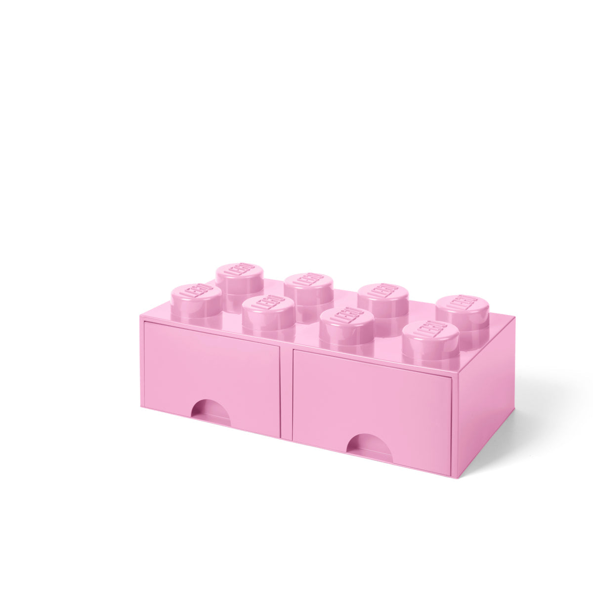 LEGO? 8-Stud Storage Brick 2 Drawers - Light Pink