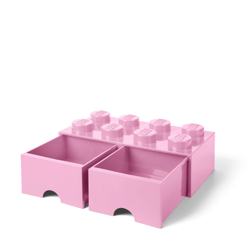 LEGO? 8-Stud Storage Brick 2 Drawers - Light Pink