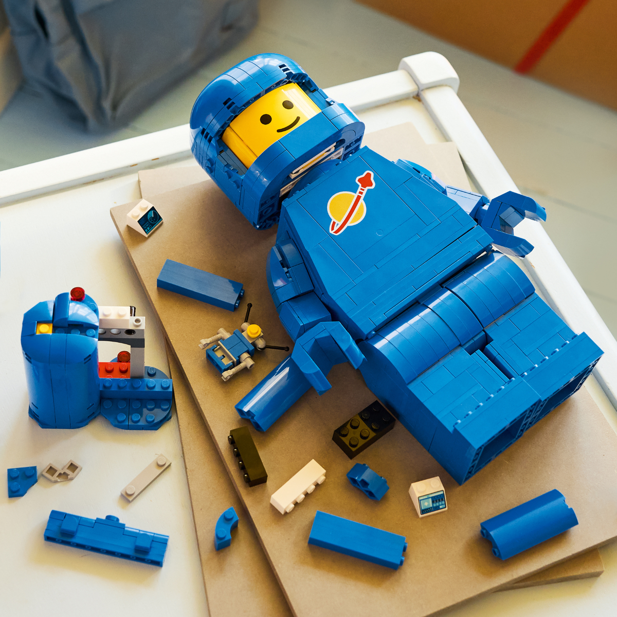 LEGO? Scaled-Up Blue Astronaut Minifigure