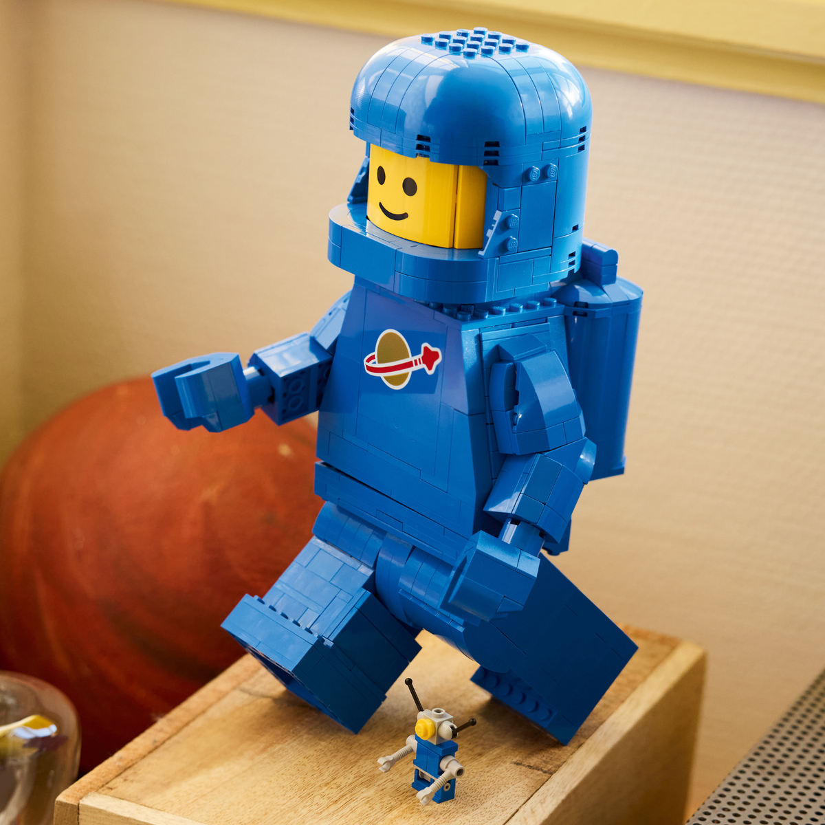 LEGO? Scaled-Up Blue Astronaut Minifigure