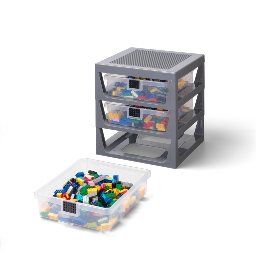 LEGO 3-Drawer Storage Rack - Dark Grey