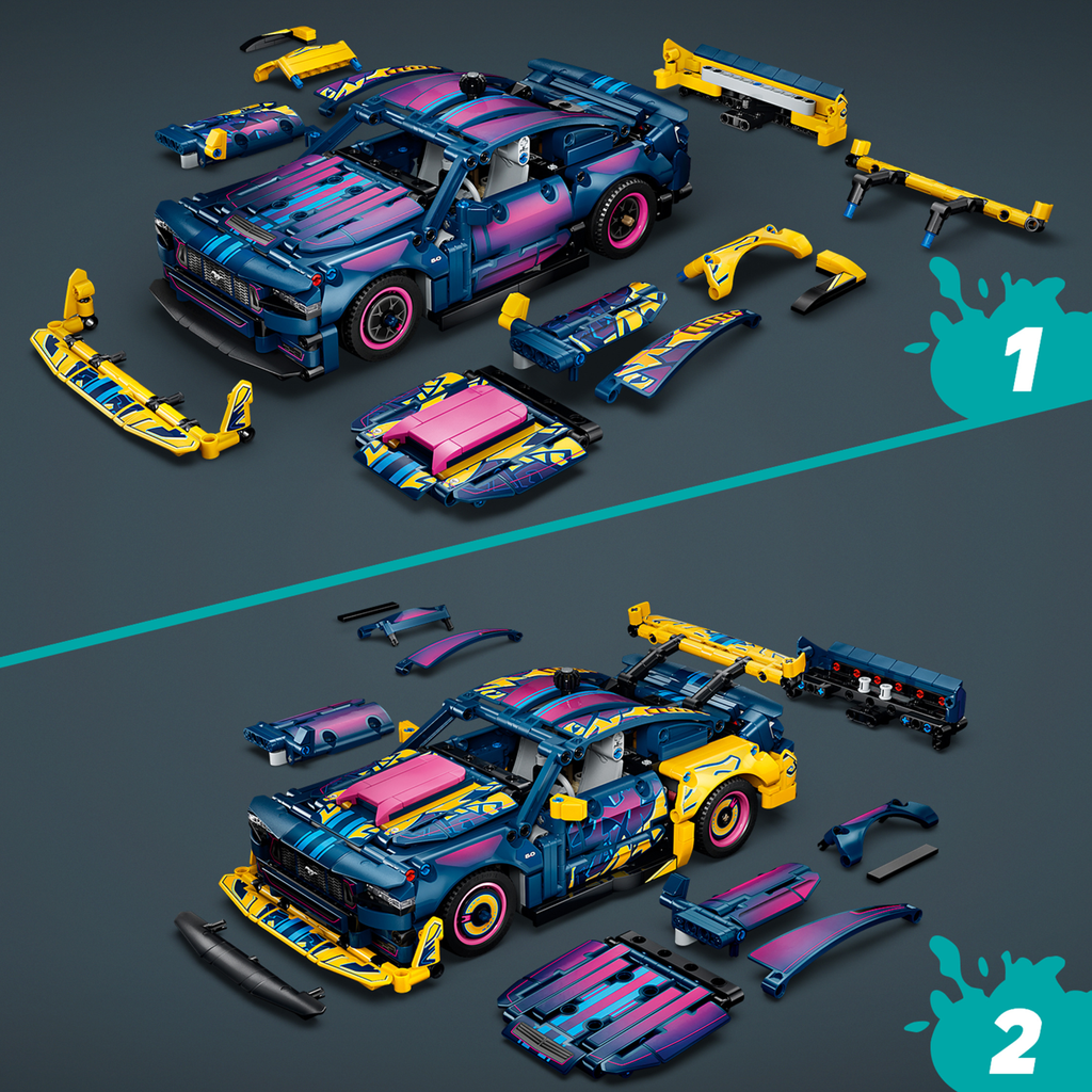 LEGO? Technic Custom Garage Ford Mustang GT Car