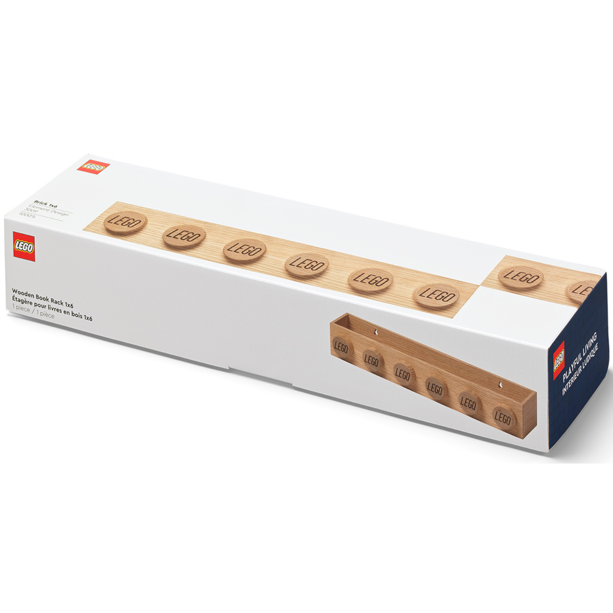 LEGO Wooden Book Rack - Light Oak