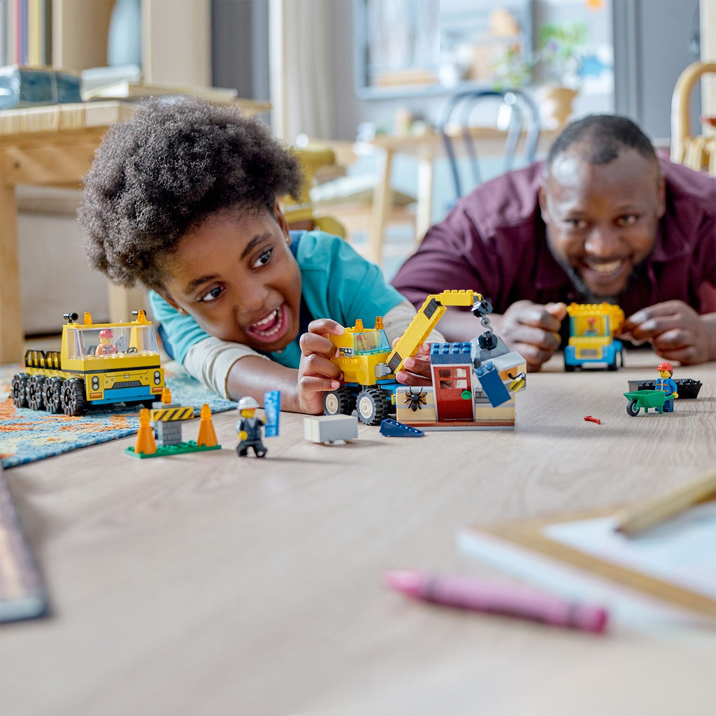 LEGO? City Construction Trucks and Wrecking Ball Crane