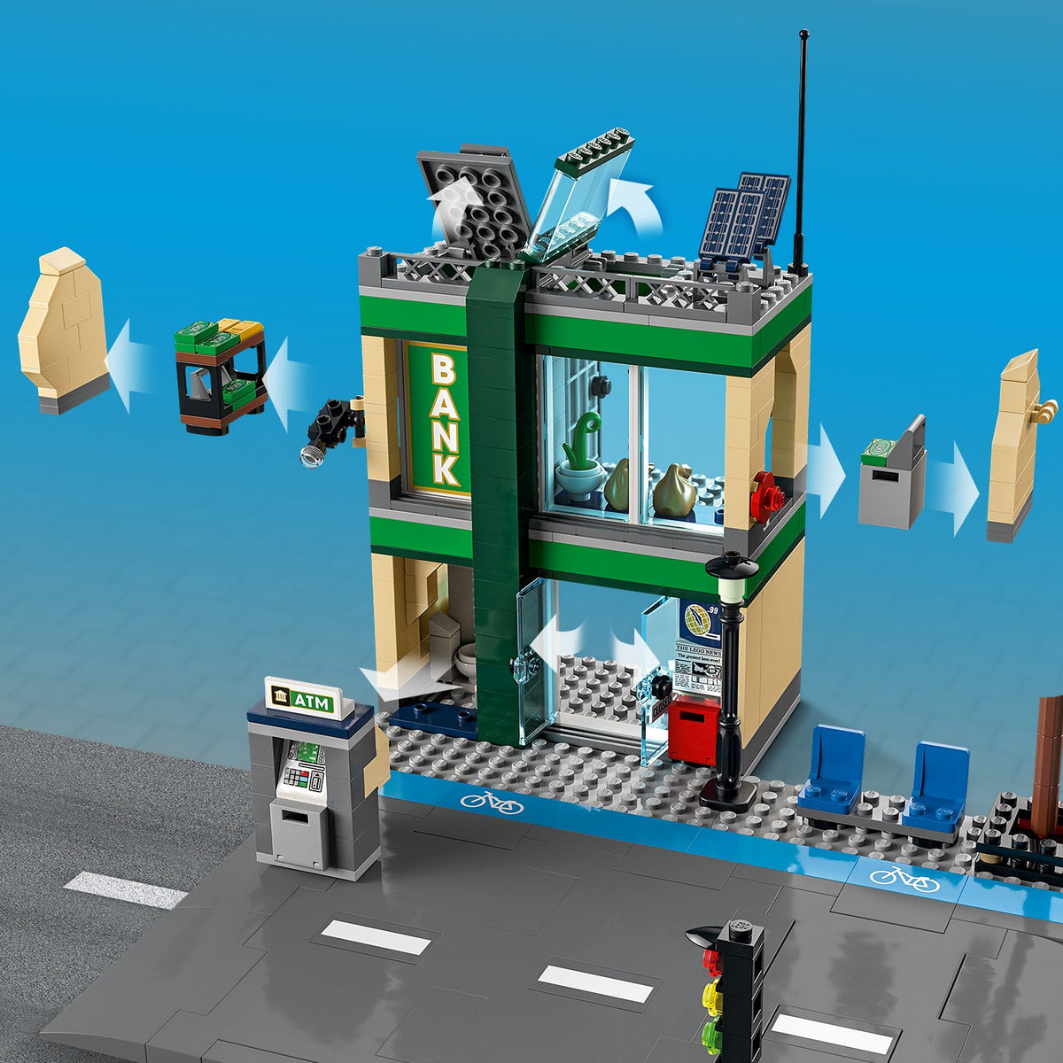 LEGO? City Police Chase at the Bank