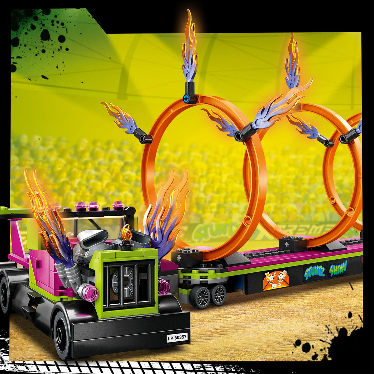 LEGO? City Stunt Truck & Ring of Fire Challenge