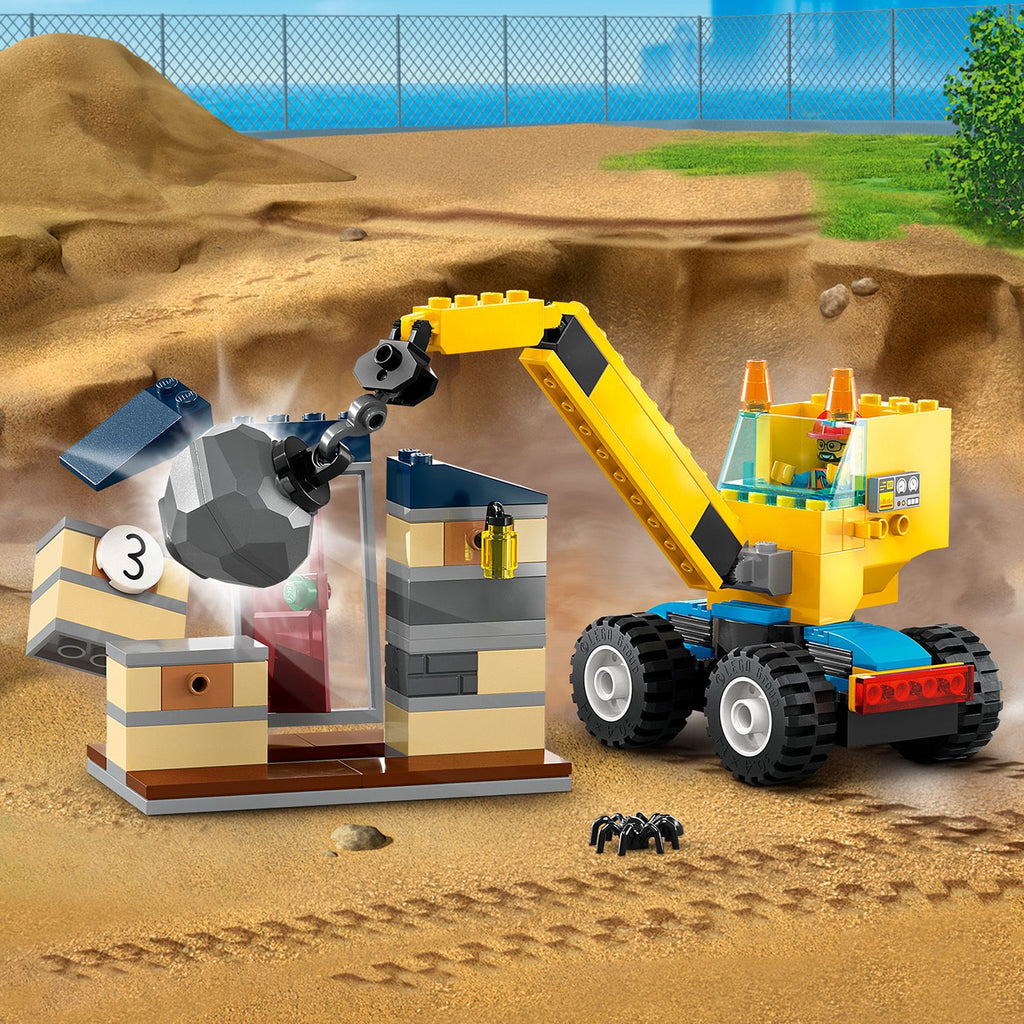 LEGO? City Construction Trucks and Wrecking Ball Crane
