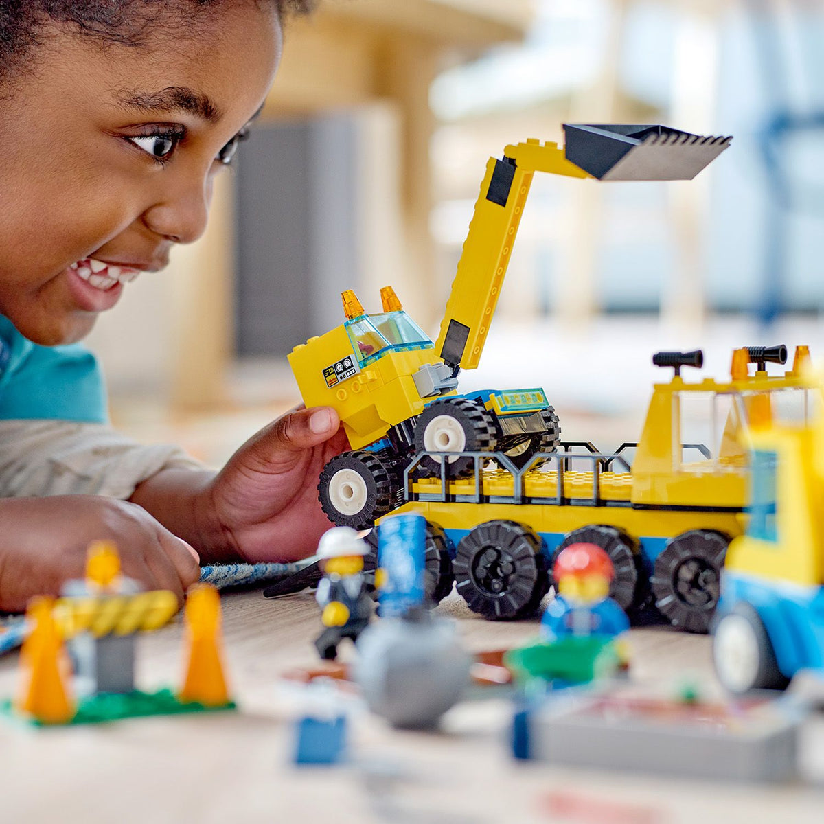 LEGO? City Construction Trucks and Wrecking Ball Crane