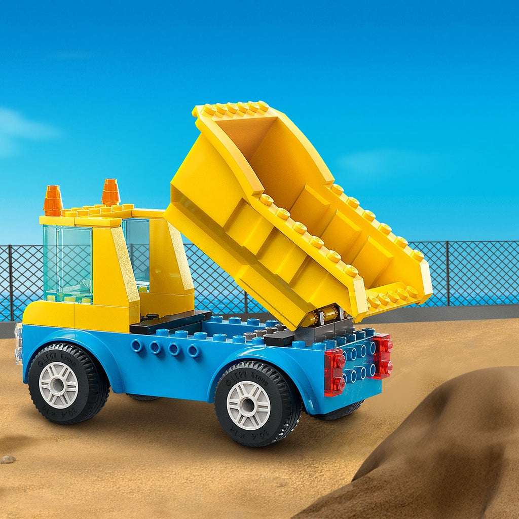 LEGO? City Construction Trucks and Wrecking Ball Crane