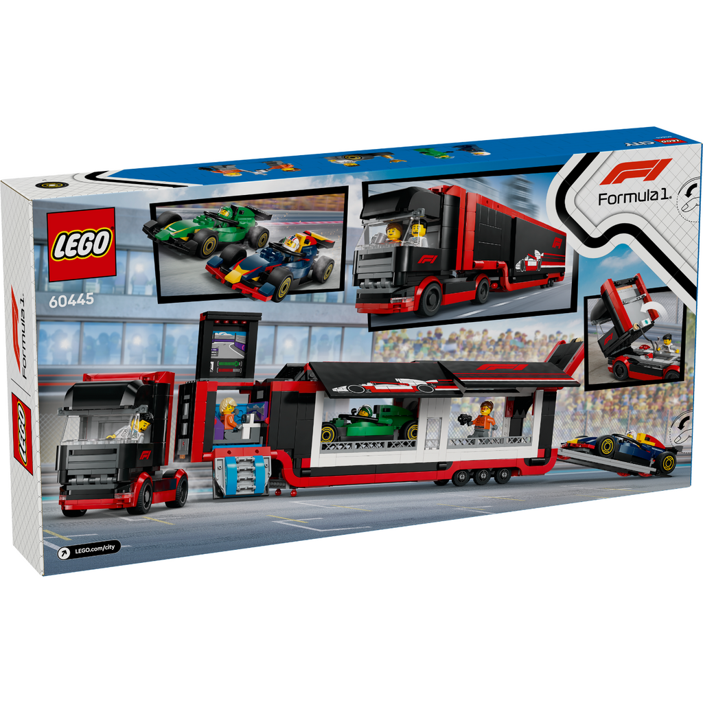 LEGO? City F1? Truck with RB20 & AMR24 F1? Cars