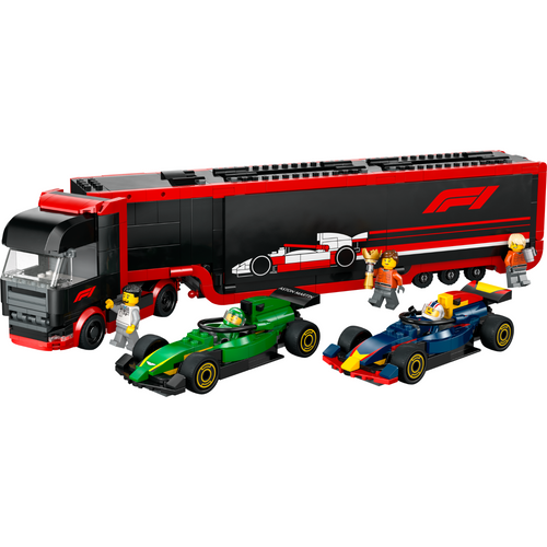 LEGO? City F1? Truck with RB20 & AMR24 F1? Cars