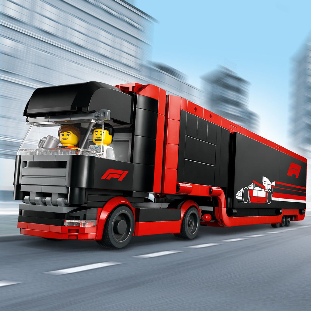 LEGO? City F1? Truck with RB20 & AMR24 F1? Cars
