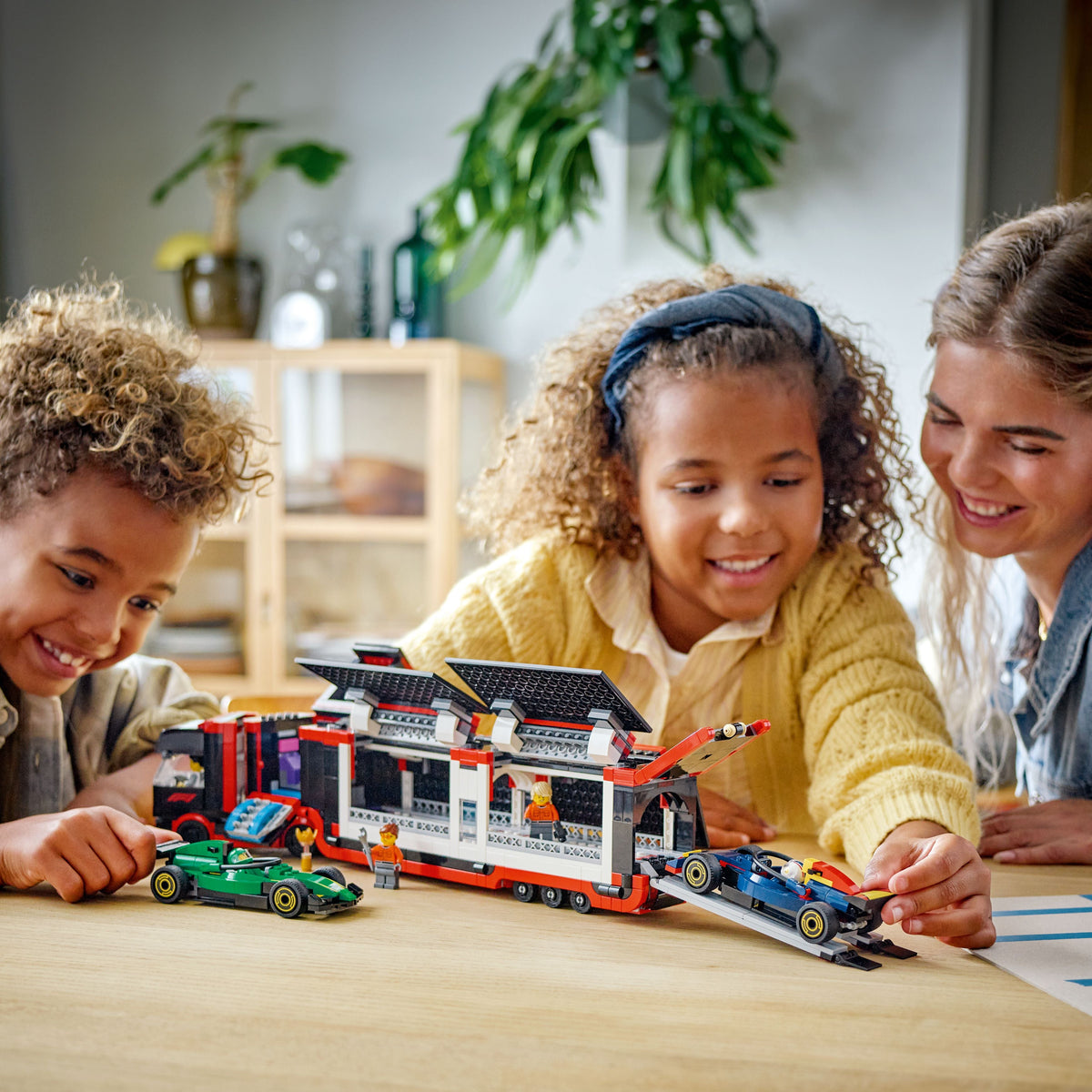 LEGO? City F1? Truck with RB20 & AMR24 F1? Cars