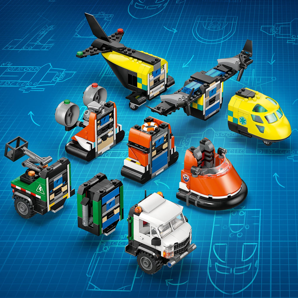 LEGO? City Airplane, Service Truck & Hovercraft Remix