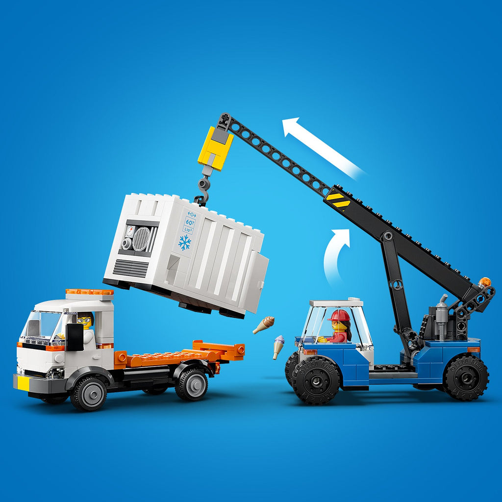 LEGO? City Harbor Freight Train with Crane & Truck