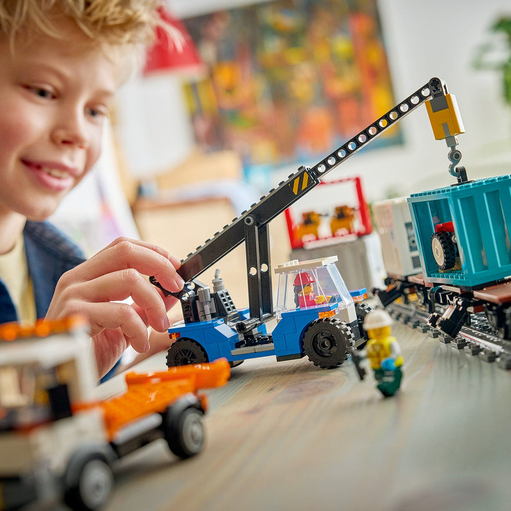 LEGO? City Harbor Freight Train with Crane & Truck