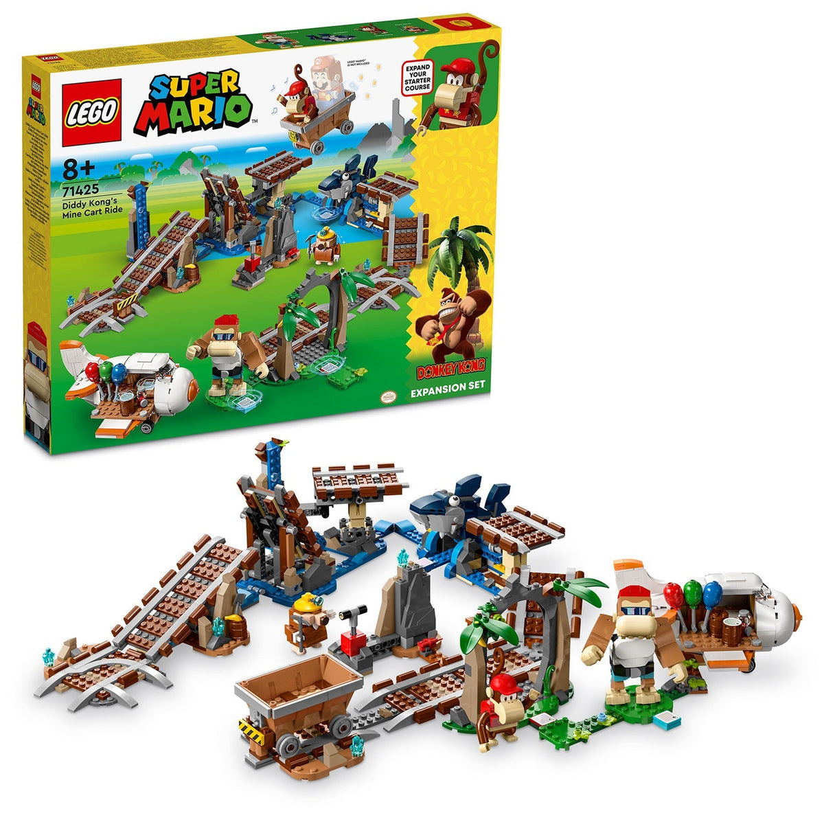 LEGO? Super Mario? Diddy Kong's Mine Cart Ride Expansion Set