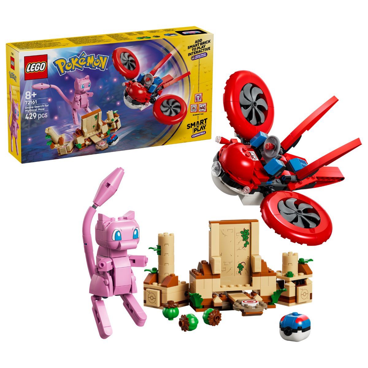 LEGO? Pok¨¦mon? SMART Play?: Drone Search for Mythical Mew