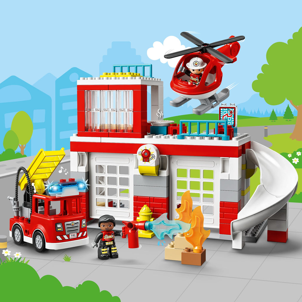 LEGO? DUPLO? Rescue Fire Station & Helicopter