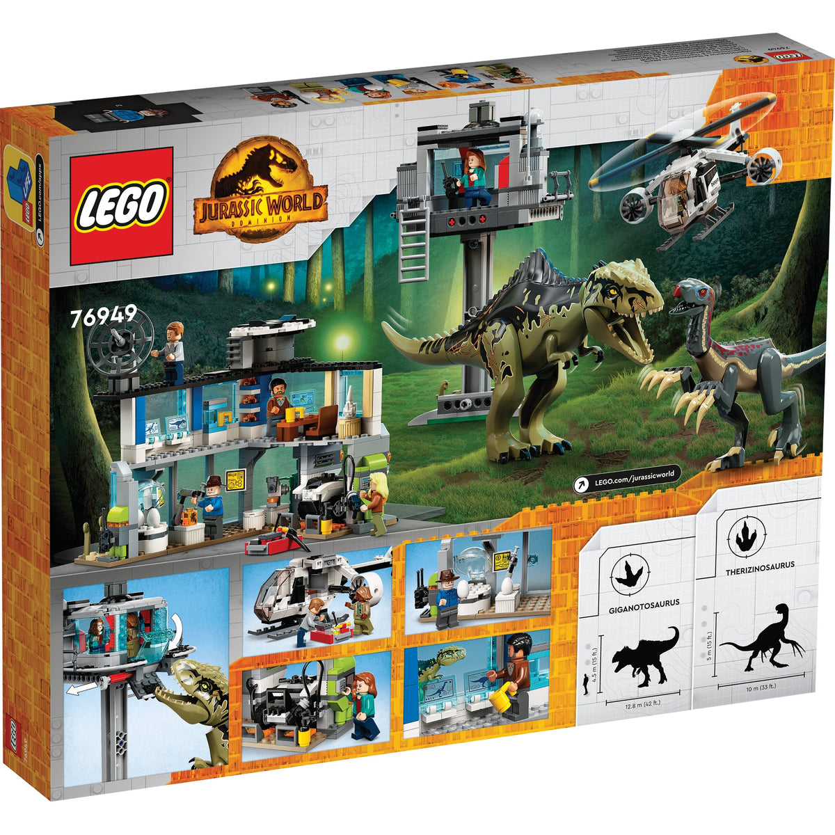 LEGO? Jurassic World Giganotosaurus and Therizinosaurus Attack
