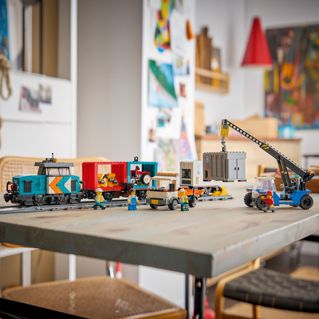 LEGO? City Harbor Freight Train with Crane & Truck