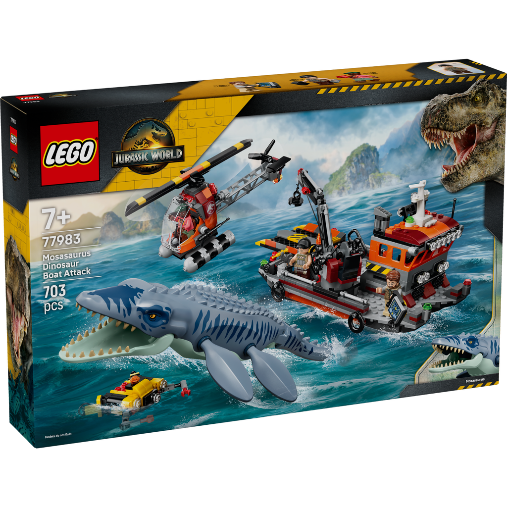 LEGO? Jurassic World Mosasaurus Dinosaur Boat Attack