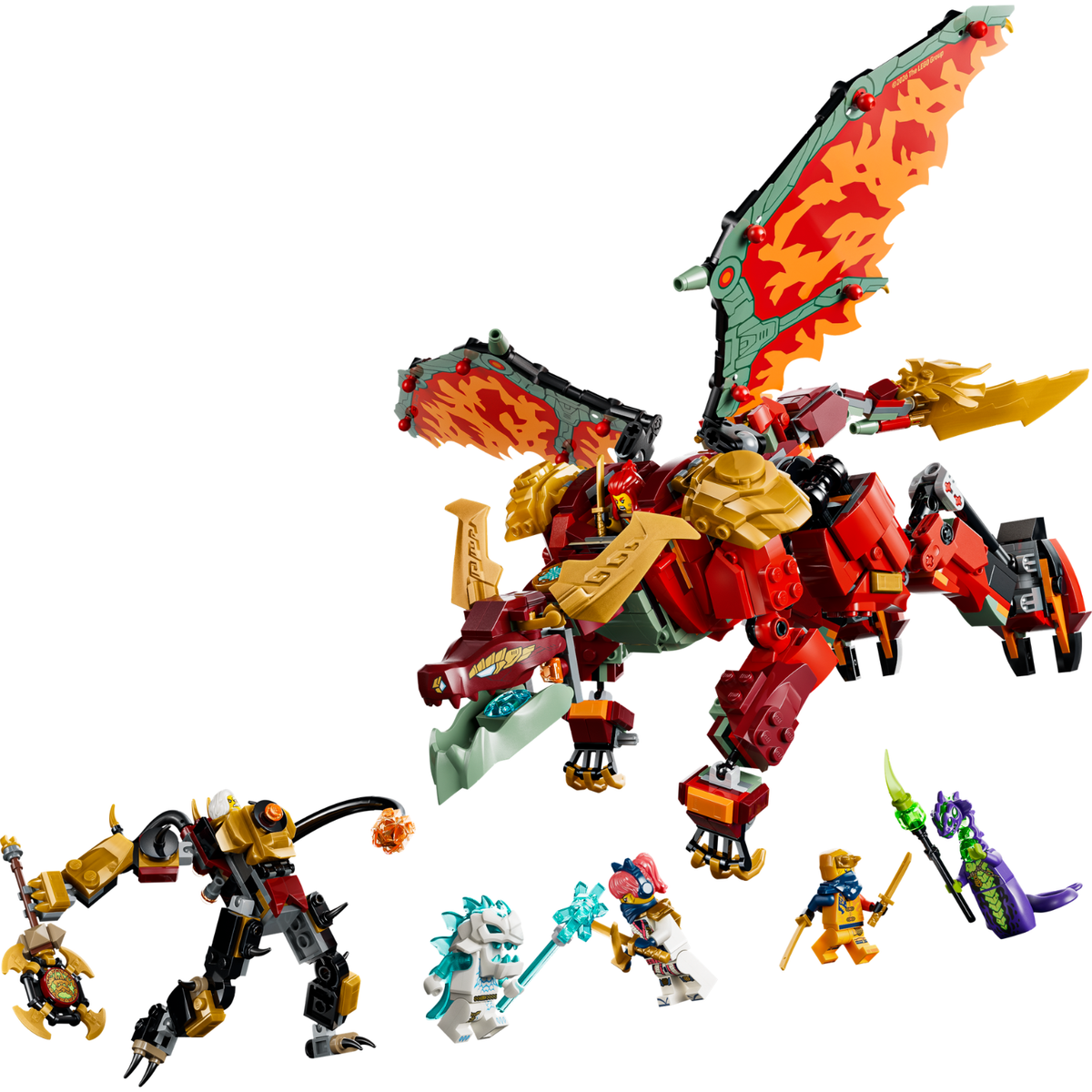 LEGO? NINJAGO? Wyldfyre's Transforming Dragon Mech
