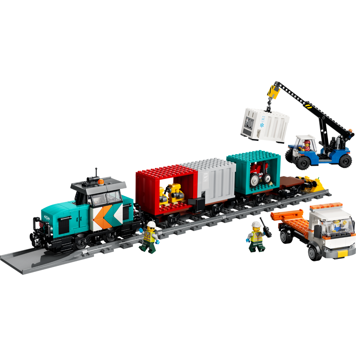 LEGO? City Harbor Freight Train with Crane & Truck